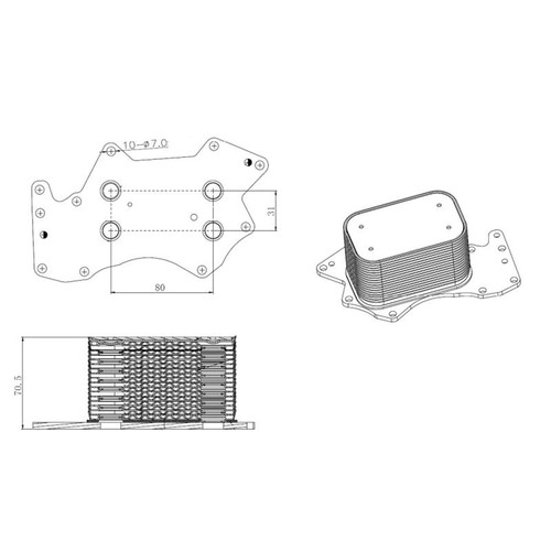 Radiatore olio nrf - audi, a4